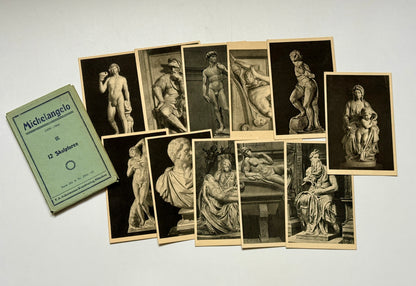 Sada pohlednic Michelangelo skulptury reprodukce (BM145)