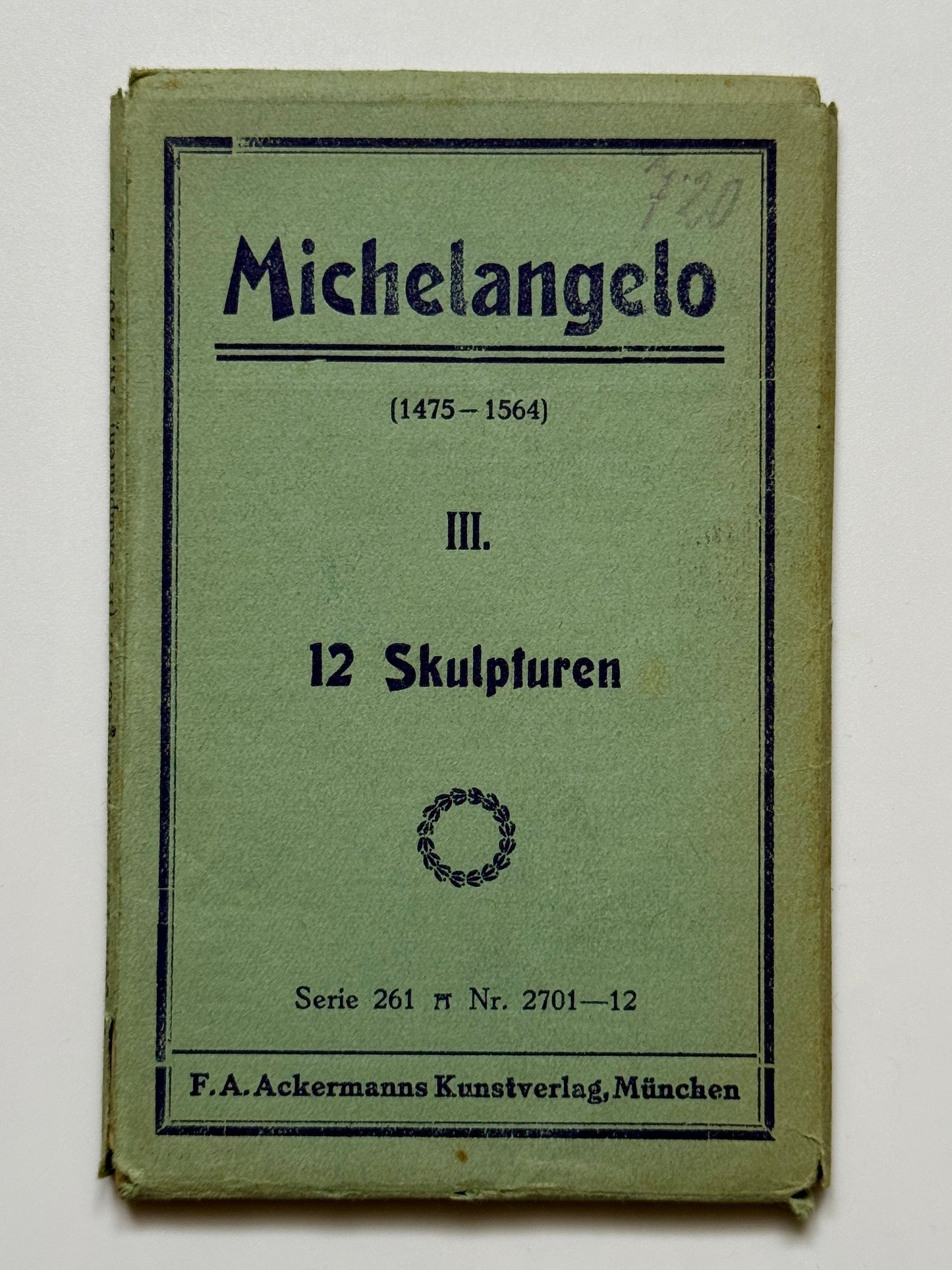 Sada pohlednic Michelangelo skulptury reprodukce (BM145)