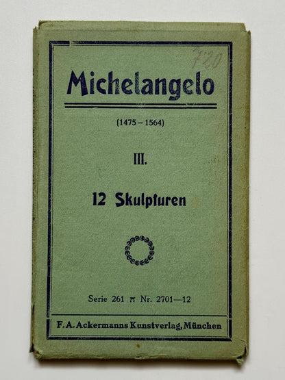 Sada pohlednic Michelangelo skulptury reprodukce (BM145)