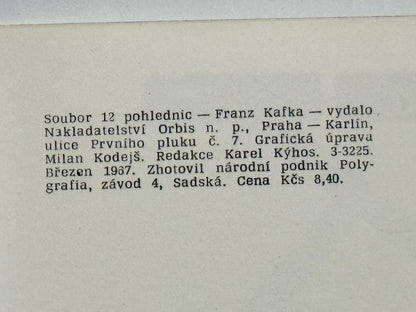 Sada pohlednic Franz Kafka Orbis Praha 1967 (BM148)