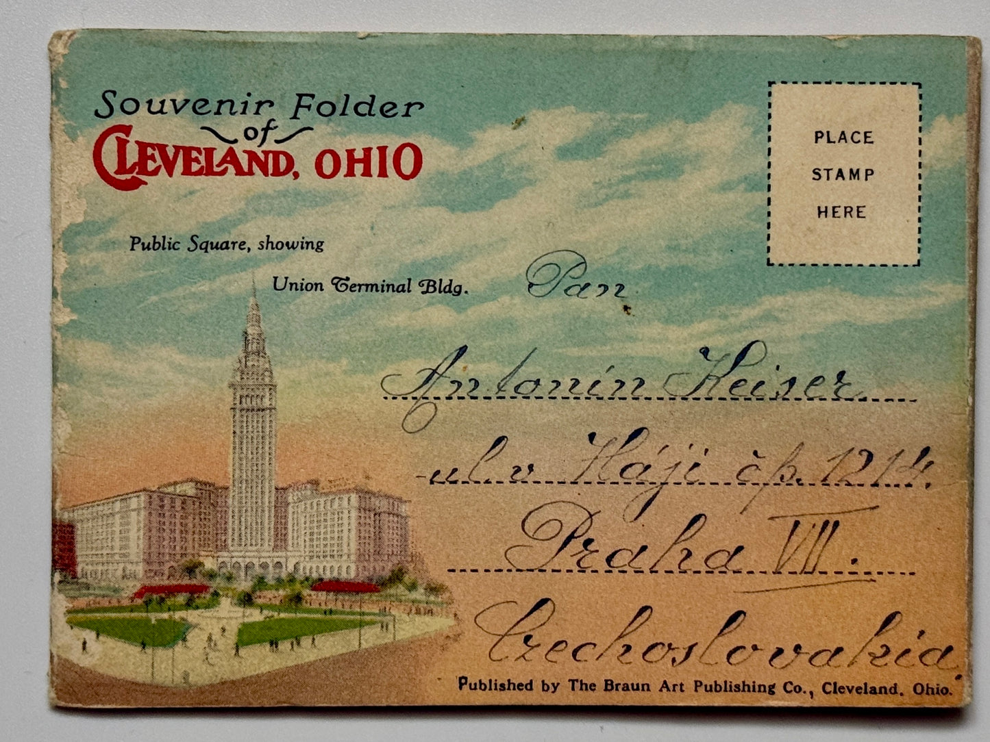Sada pohlednic Cleveland Ohio USA místopis soubor starý (BM149)