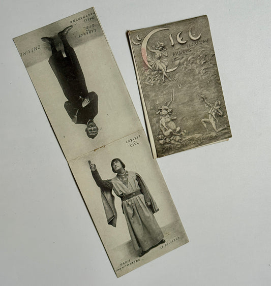 Sada pohlednic Paříž Montmartre Cabaret du Ciel skládací album (BM162)