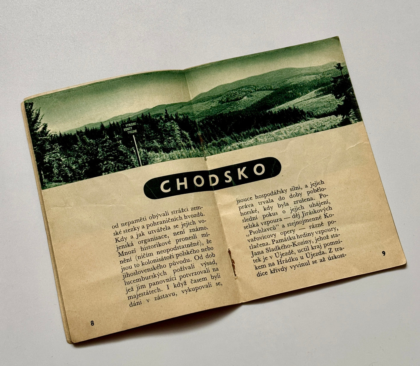 Starý turistický průvodce Chodsko Domažlice ceník mapa (BM163)